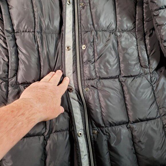 The North Face Down Puffer Jacket Womens L Black 600 Fill Metropolis Mid Length - Picture 4 of 10